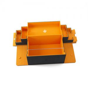 GameGenic Stronghold 200+ Card Convertible Deck Box – Orange/Black, Holds 200+ Cards